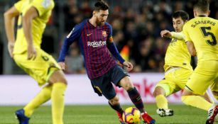 Lionel Messi en partido ante Villarreal