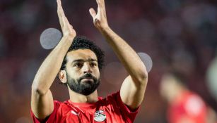 Mohamed Salah durante un partido con Egipto