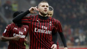 Ante Rebic, festeja gol contra Torino