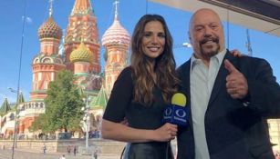 Bermúdez con Lucía Villalón en Rusia 2018