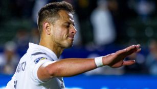 Javier Hernández durante un partido con LA Galaxy