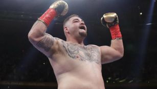 Andy Ruiz festeja un triunfo