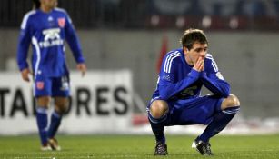 Walter Montillo durante un partido con la Universidad de Chile 