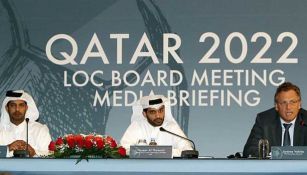 Miembros del comité de Qatar 2022 en una conferencia