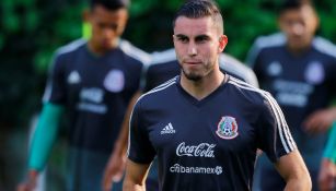 Alejandro Mayorga previo a un entrenamiento con el Tricolor 