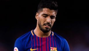 Luis Suárez se lamenta durante un duelo del Barcelona 