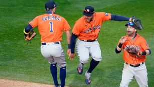 Springer y Correa celebran ante Minnesota