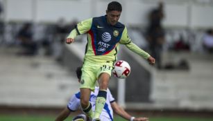 Emilio Lara durante un partido con América Sub 20