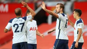 Tottenham en celebración de gol