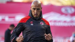 Ariel Nahuelpán en entrenamiento