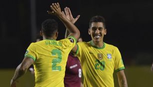 El festejo del gol de Roberto Firmino 