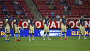 Jugadores del América previo al juego de Ida vs Chivas