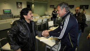 Mourinho y Maradona en Valdebebas