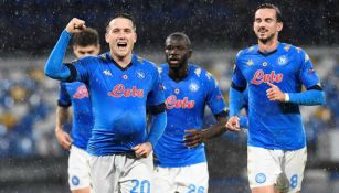 Napoli en festejo de gol