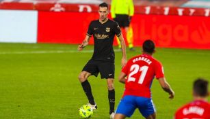 Busquets en su partido 600 con el Barcelona