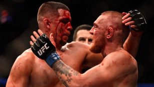 Conor McGregor en derrota ante Dustin Poirier