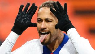 Neymar durante un partido con el PSG