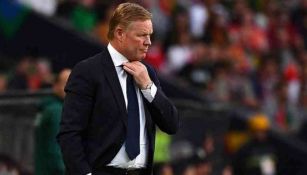 Ronald Koeman durante un duelo del Barcelona