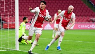 Edson Álvarez tras anotar gol a favor del Ajax