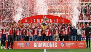 El Atlético de Madrid celebra título de LaLiga Santander 2020-21