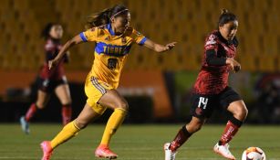 Nancy Antonio durante un partido con Tigres