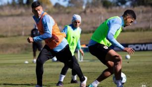 Selección uruguaya en entrenamiento