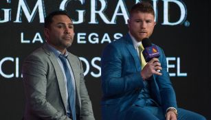 Canelo Álvarez junto a Óscar de la Hoya