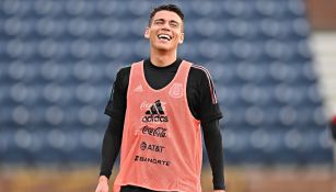 Héctor Moreno durante un entrenamiento con el Tri