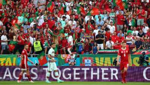Afición de Portugal durante partido