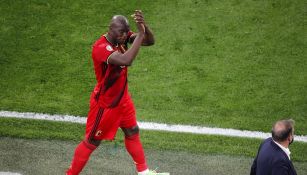 Romelu Lukaku tras un partido con Bélgica