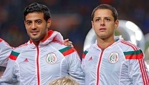 Vela y Chicharito con la Selección 