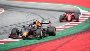 Checo Pérez y Charles Leclerc en el Gran Premio de Austria