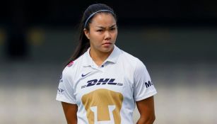 Akemi Yokoyama previo a un partido de los Pumas