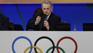Jacques Rogge en un evento de las Olimpiadas