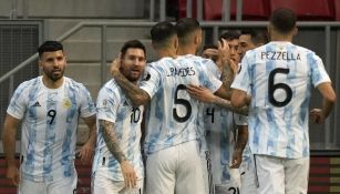Jugadores de Argentina en un partido