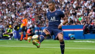 Mbappe en un partido con el PSG