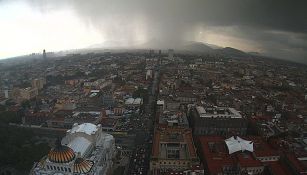 Captura de video sobre la lluvia en la Ciudad de México