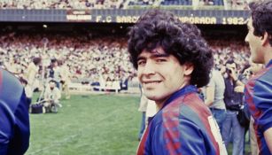 Diego Maradona en su paso por el Barcelona