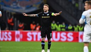 Ciro Immobile durante un partido con la Lazio