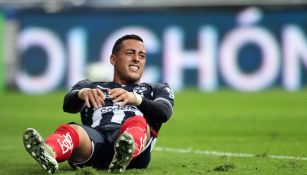 Rogelio Funes Mori durante un partido con Monterrey