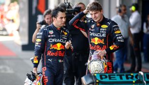 Verstappen y Checo en el GP de Bakú