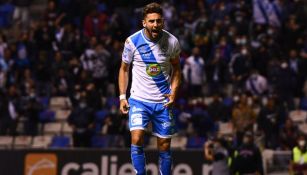 Javier Salas durante un partido del Puebla