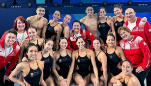 Parte de los integrantes de la Selección de Natación Artística 