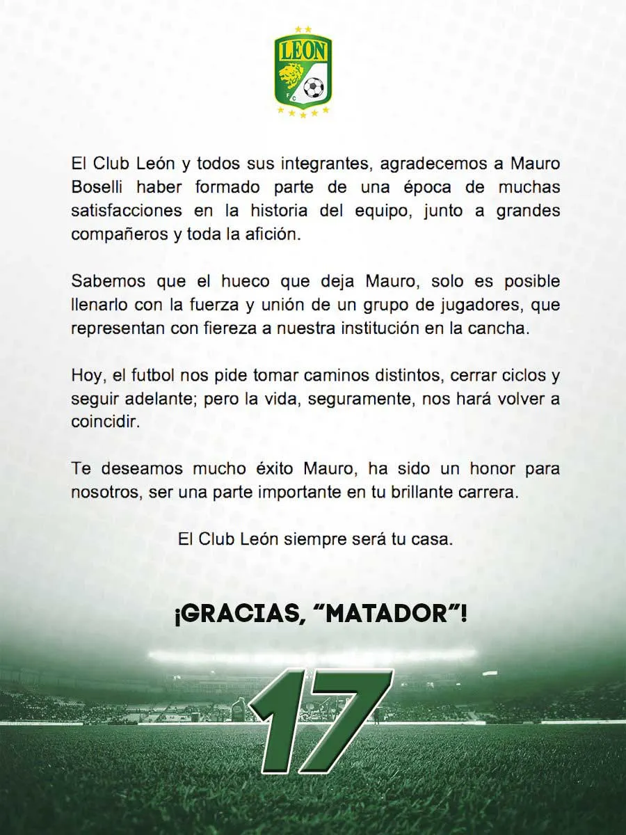 TWITTER @clubleonfc Desplegado del Club León en su cuenta de Twitter