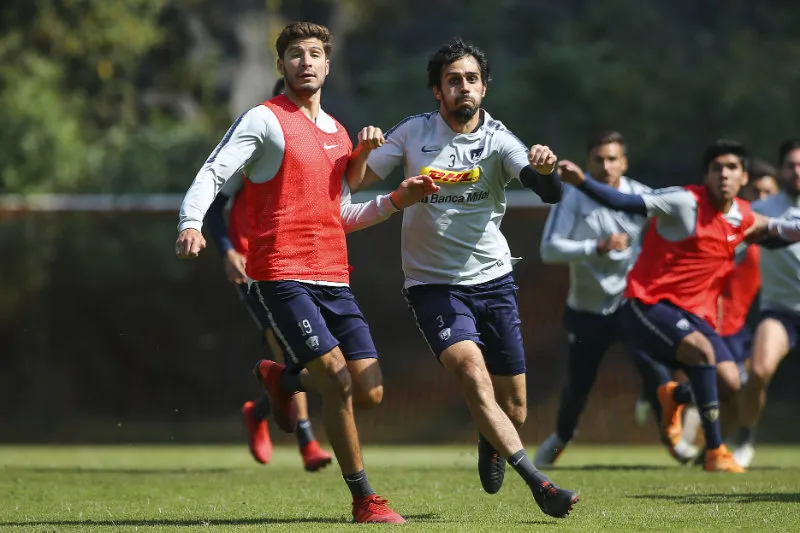 IMAGO7 Arribas, en un entrenamiento de Pumas de cara al Clausura 2019