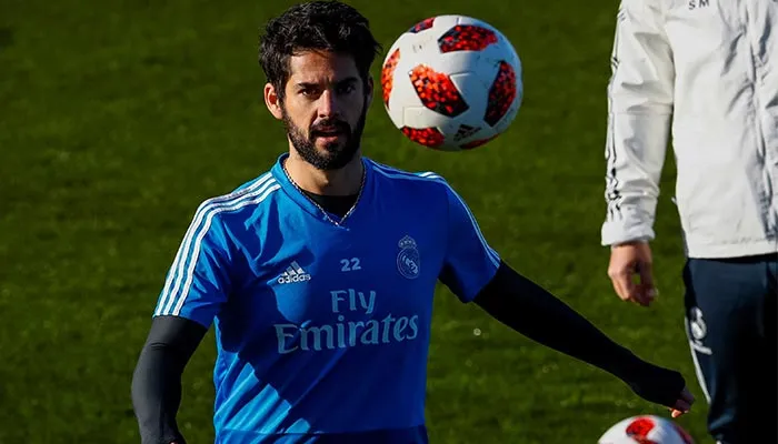 EFE Isco en el entrenamiento del Real Madrid