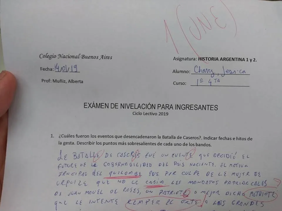 TWITTER @DocimoOk Examen respondido con lenguaje inclusivo