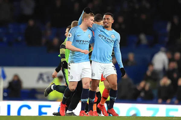 AP Gabriel Jesús celebra gol del City