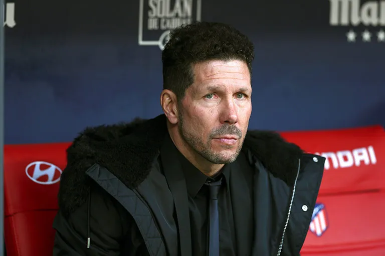 EFE Simeone, durante un partido con el Atleti