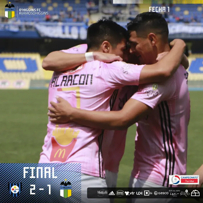 TWITTER @OHIGGINSOFICIALES Llamado del O'Higgins del resultado del juego vs Huachipato